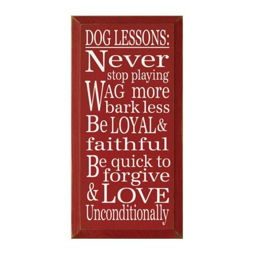 Dog Lessons Sign - More Colors Available