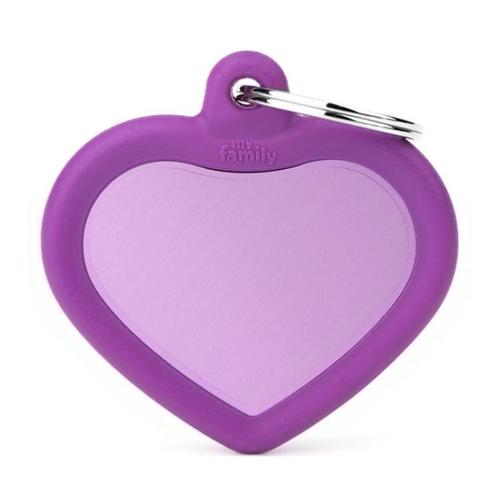 MyFamily Hushtag - Purple Heart w/Purple Rubber