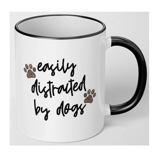 Easily Distracted Mug (Black Handle & Rim)