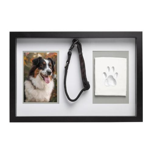 Memorial Collar Frame with Clay Impression -Black