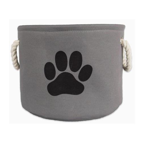 Toy Bin Gray w/Paw