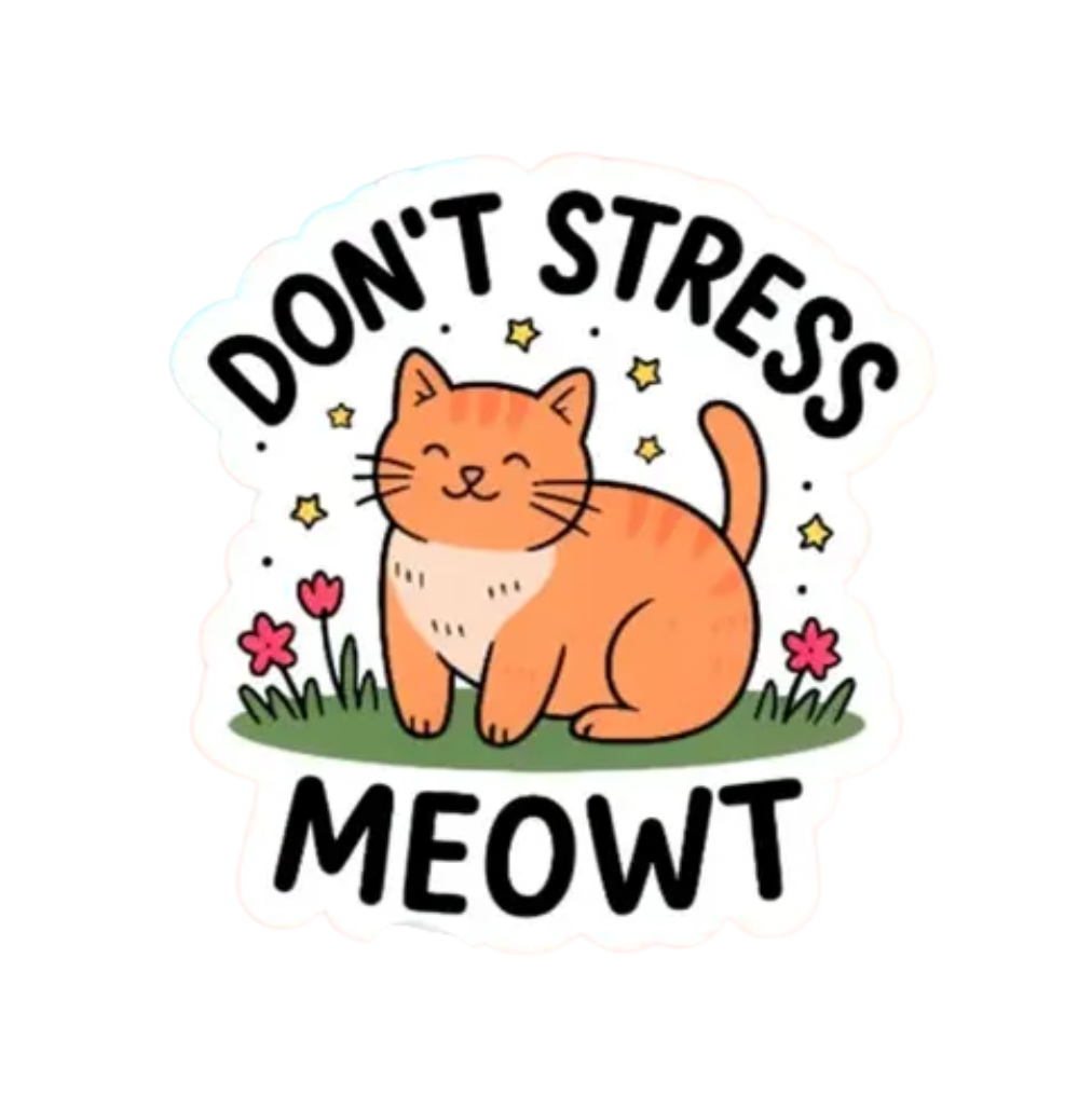 Don't Stress Meowt Sticker by ES