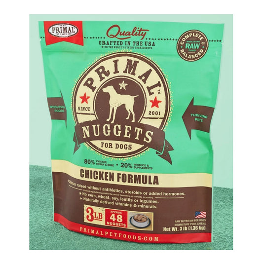 Primal Raw Frozen Chicken Nuggets 3#