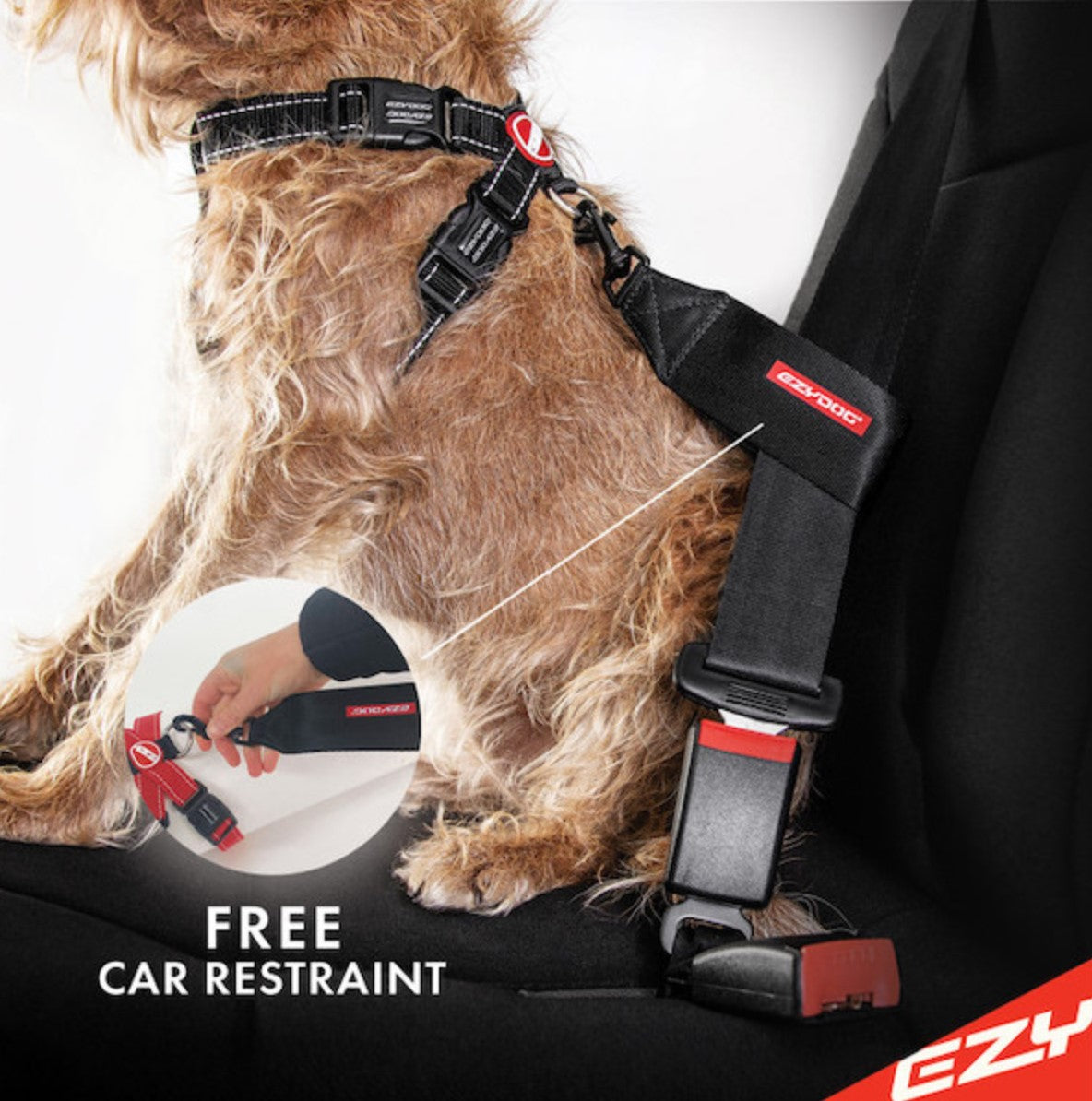 EzyDog Chest Plate Harness Gray