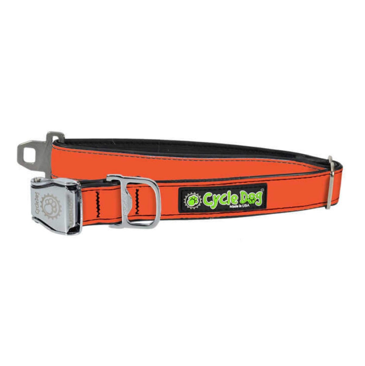 Cycle Dog Max Reflective Orange Collar - USA Made