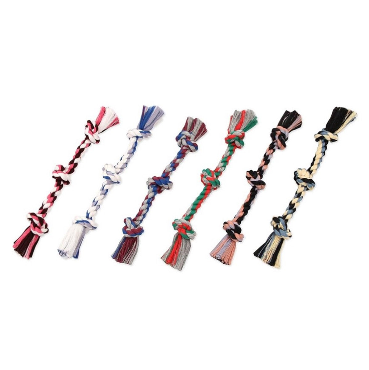 Mammoth Flossy Chews 3 Knot Color Rope