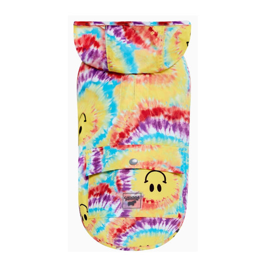 Canada Pooch Poncho Tie Dye Smiley