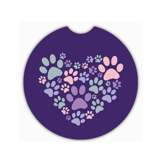 Heart Paws Car Coaster