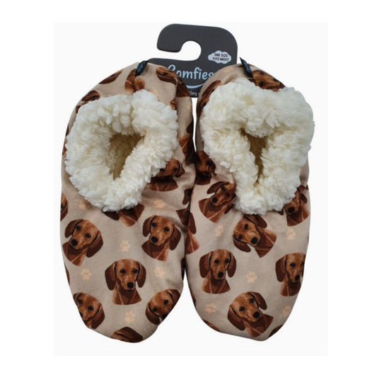 E&S Dachshund Red Slippers