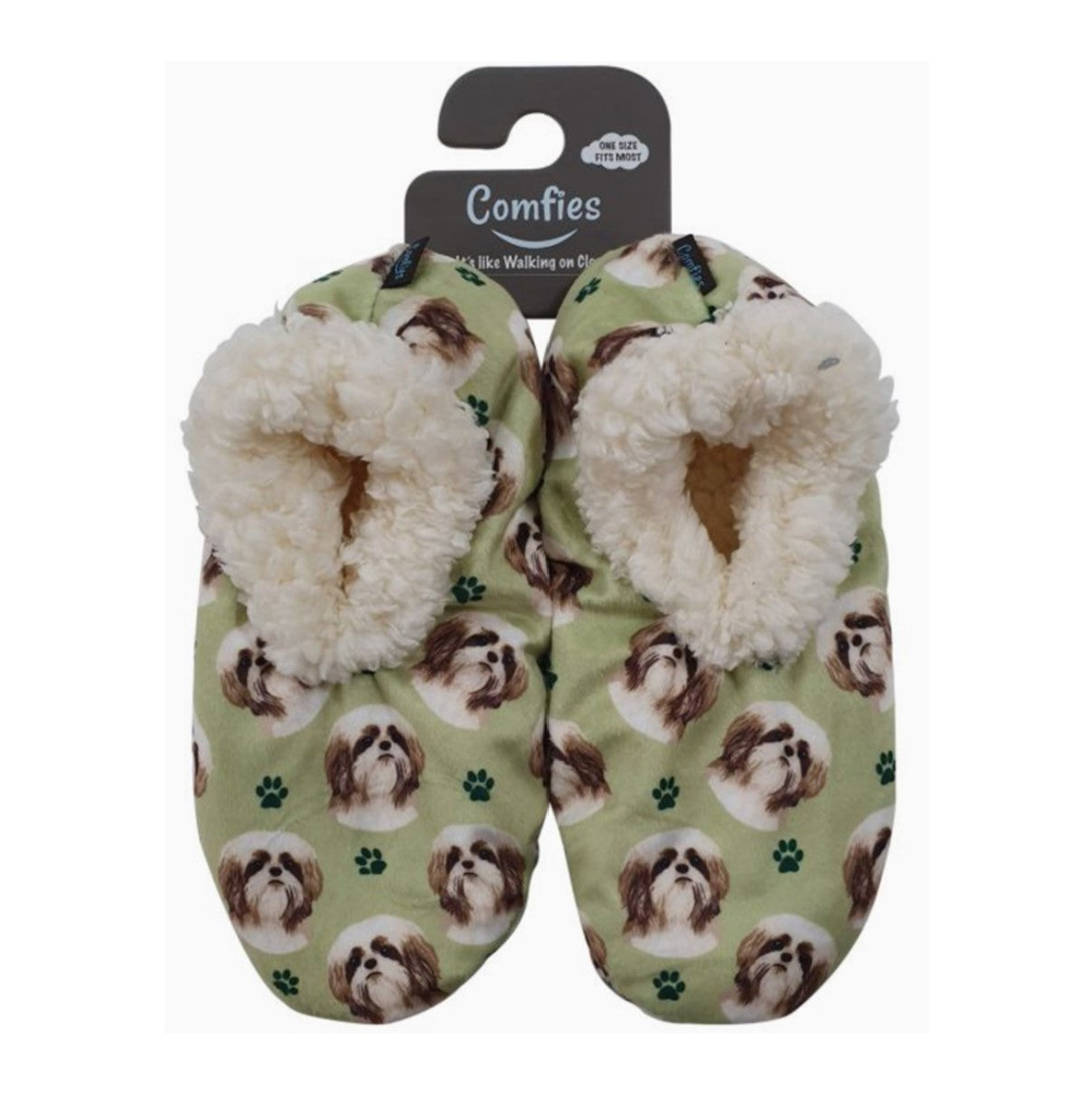 E&S Shih Tzu Tan Slippers