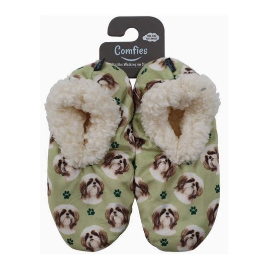 E&S Shih Tzu Tan Slippers