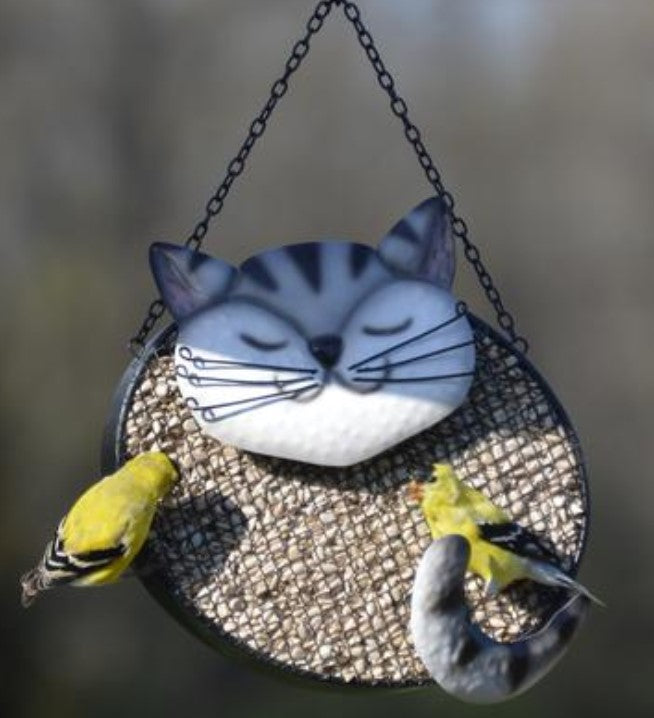 Metal Mesh Cat Bird Feeder