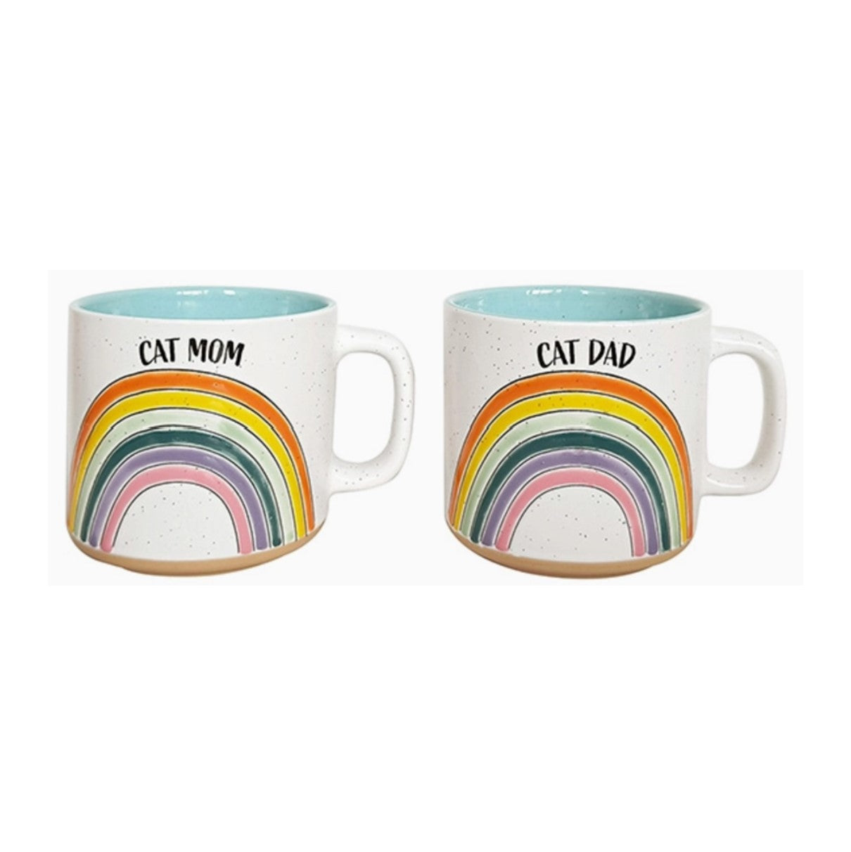 Blue Sky Rainbow Love Cat Mug