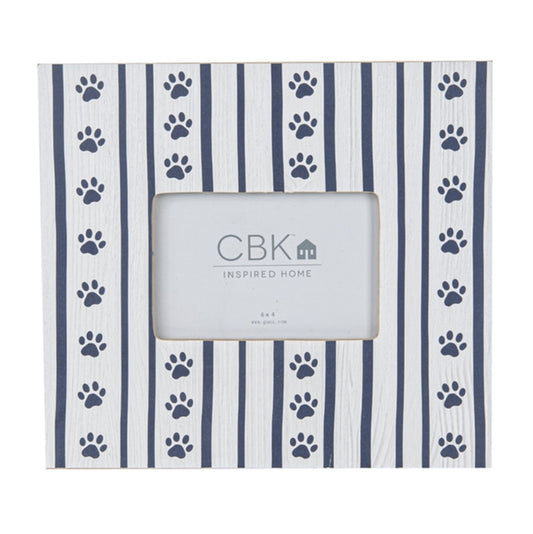 Navy & White Paws Frame -Disc.