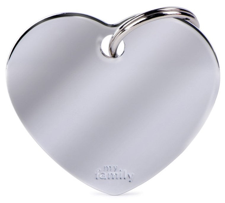 MyFamily Basic Chrome-Plated Brass Heart