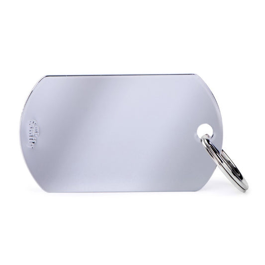 MyFamily Basic Chrome-Plated Brass Military ID