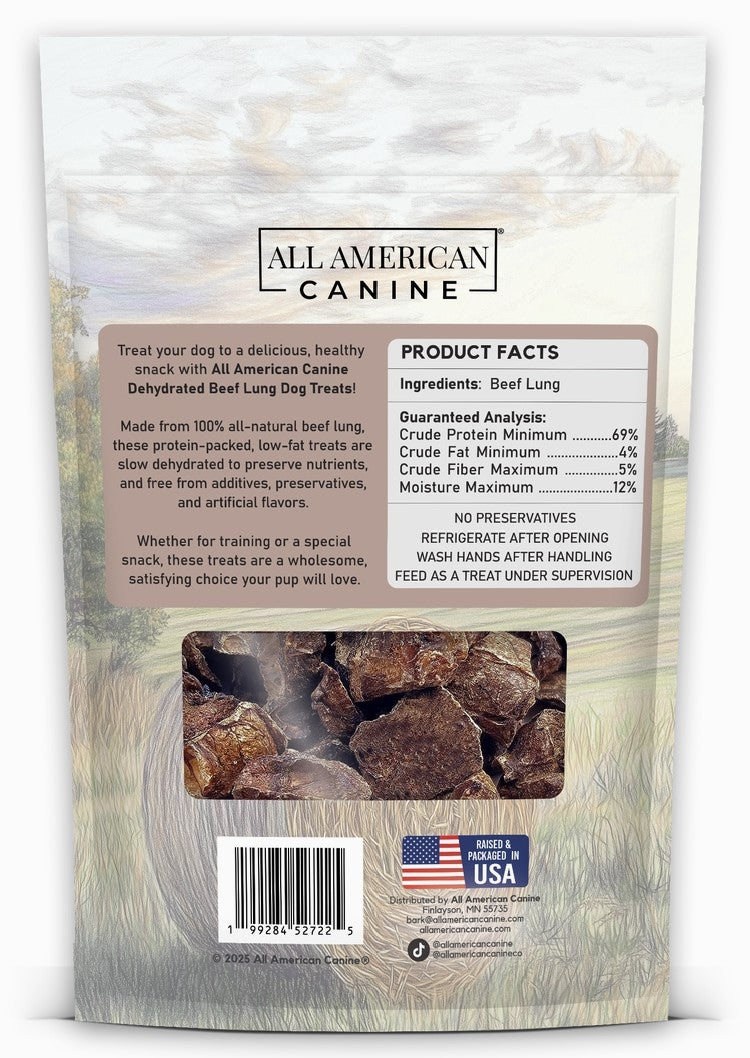 All American Canine Beef Lung 2oz