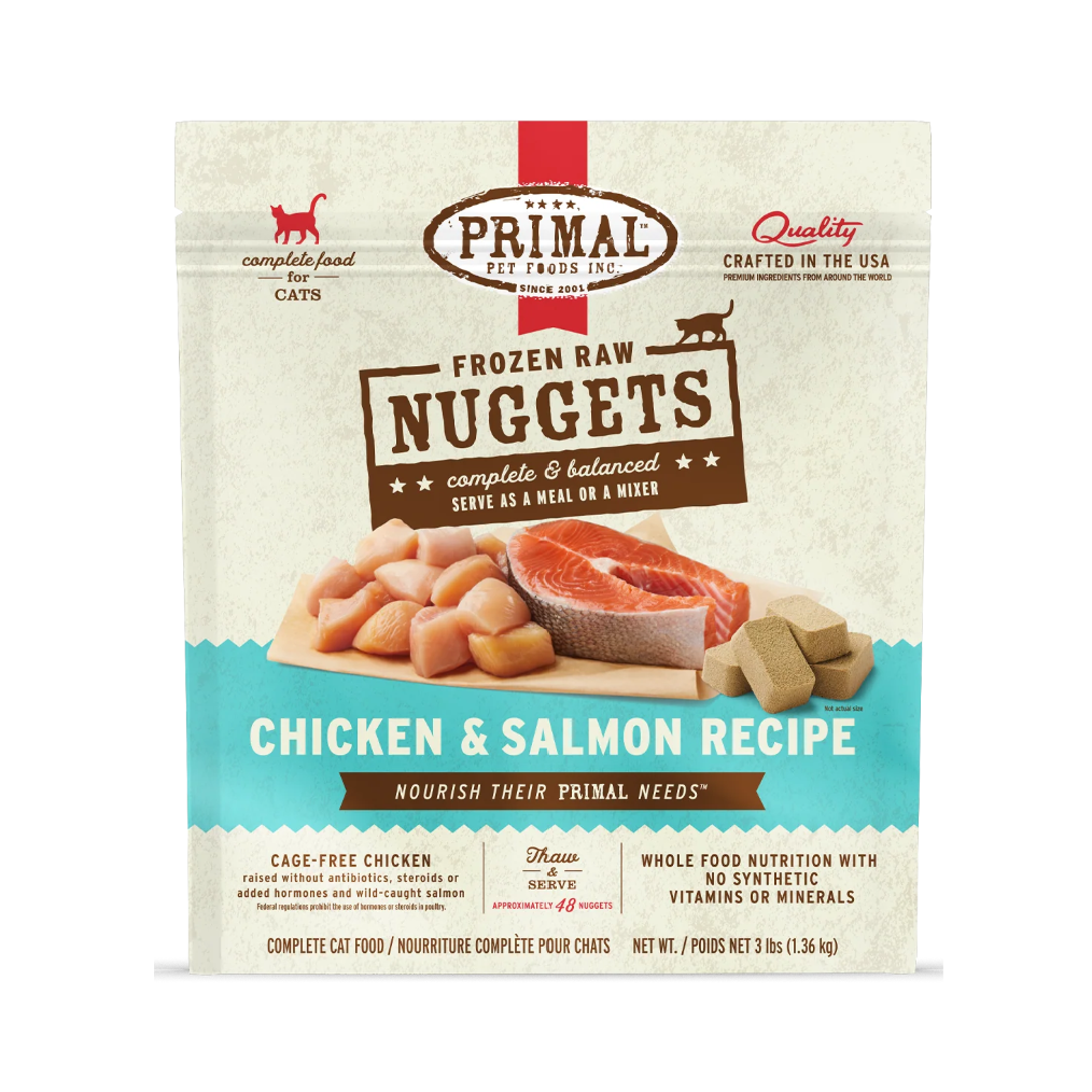 Primal Cat Chicken/Salmon Nuggets 3#