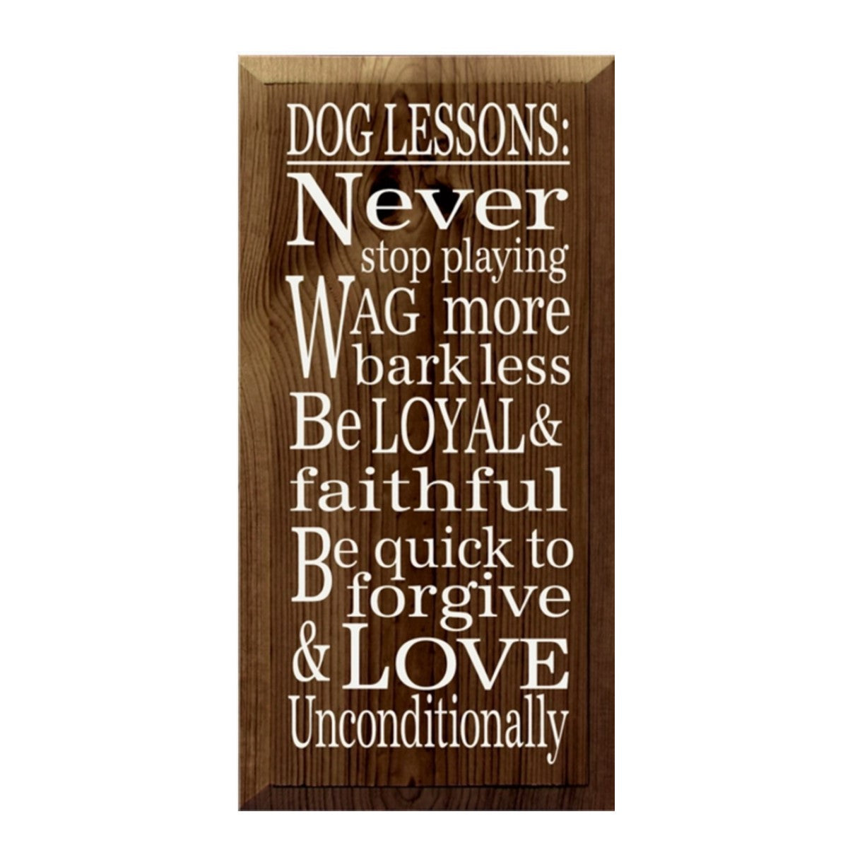 Dog Lessons Sign - More Colors Available