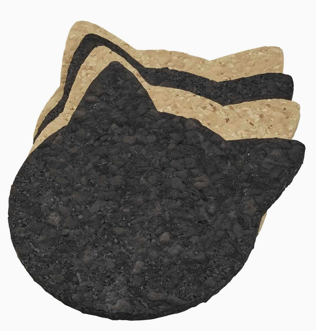 Recycled Rubber Cat Coaster Set