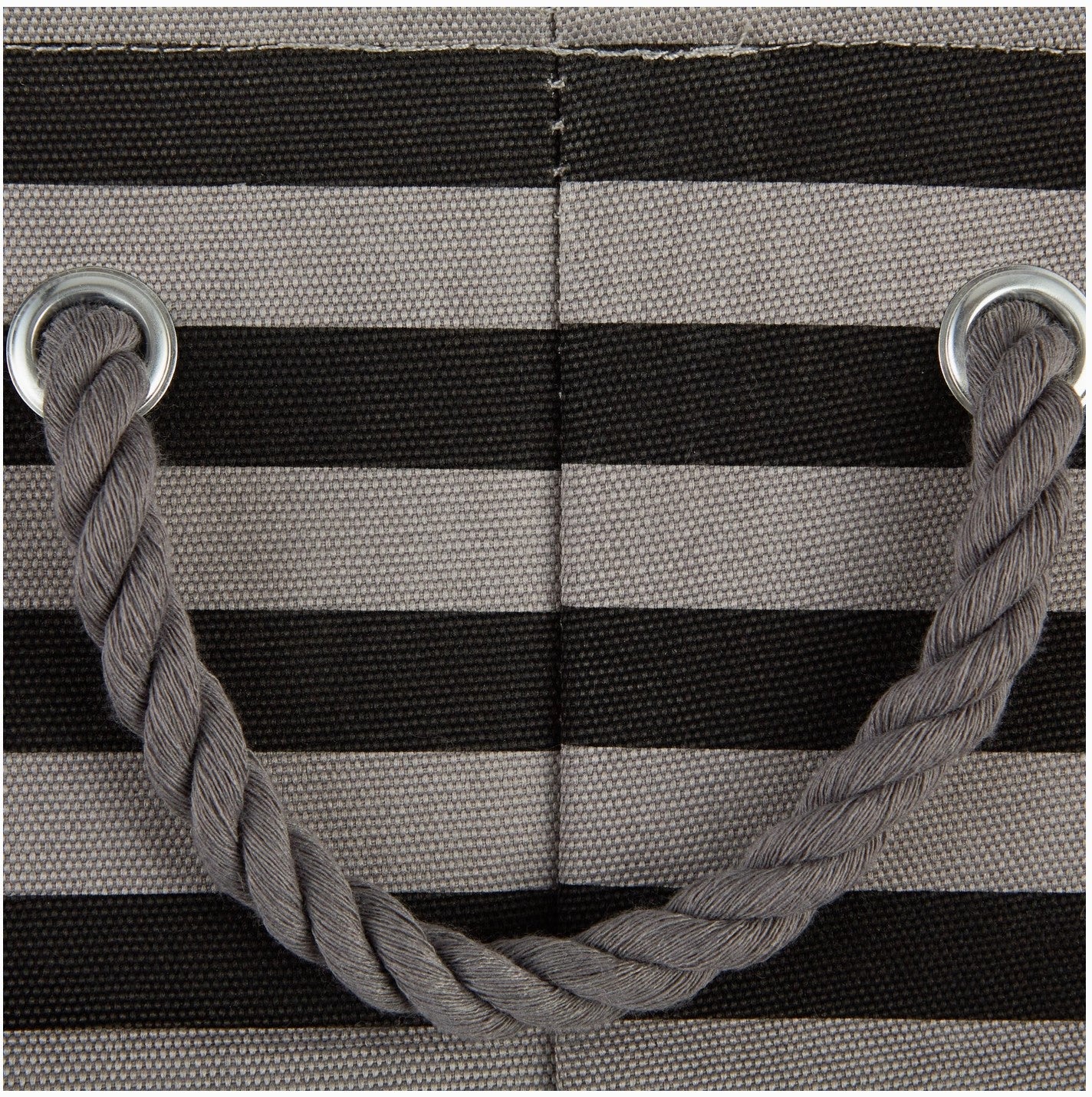 Gray & Black Stripe Toy Bin