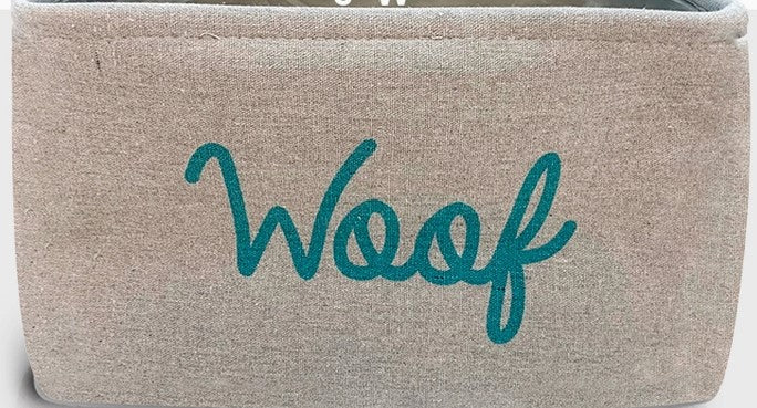 Precious Tails Teal & Gray Toy Bin