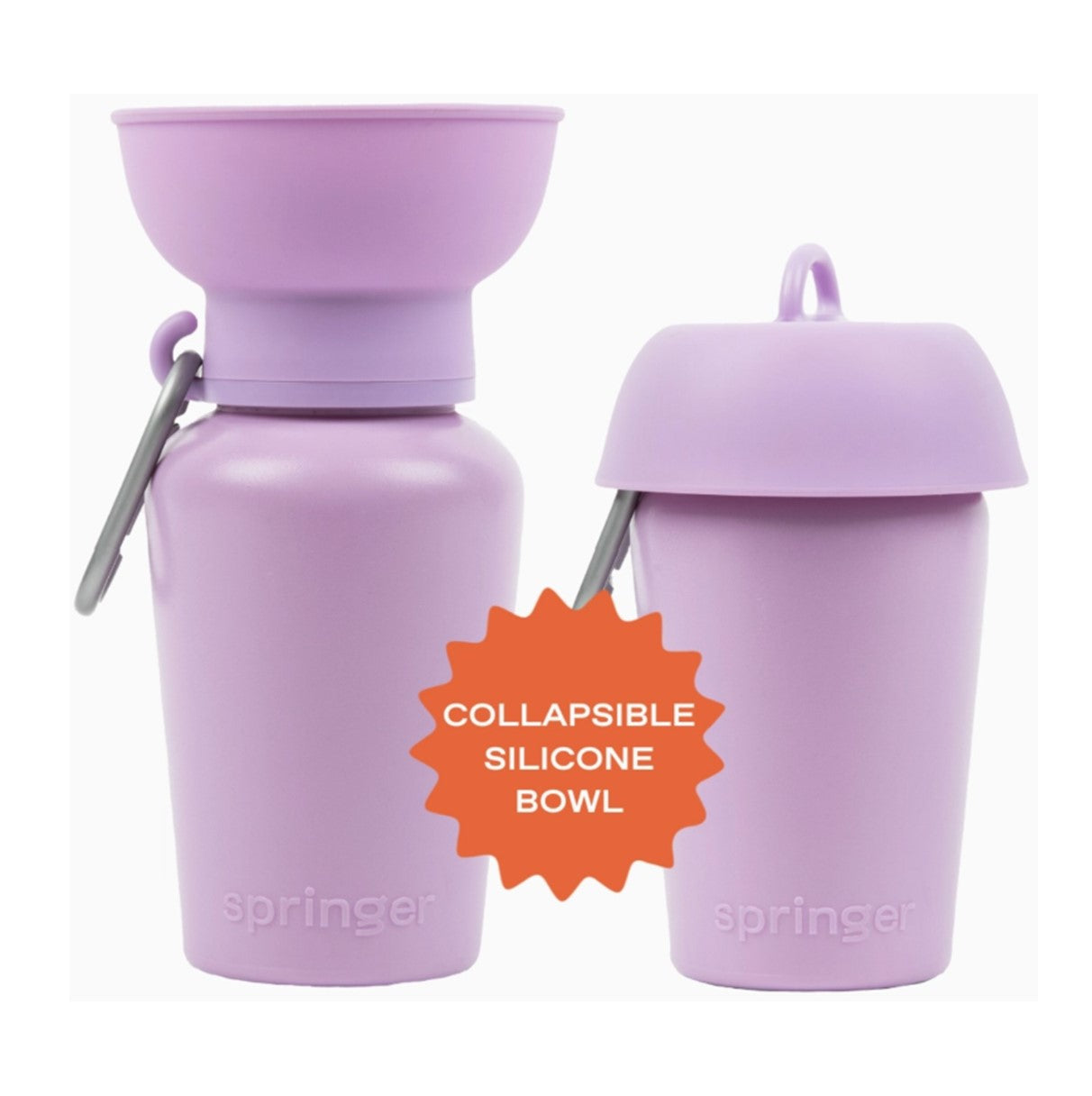 Springer Travel Bottle Silicone Flip 20oz