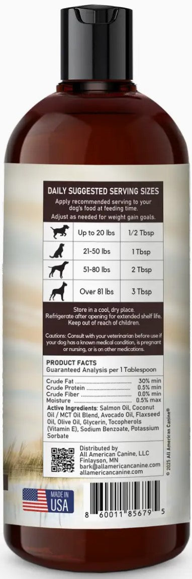 All American Canine Weight Gainer Liquid 16oz