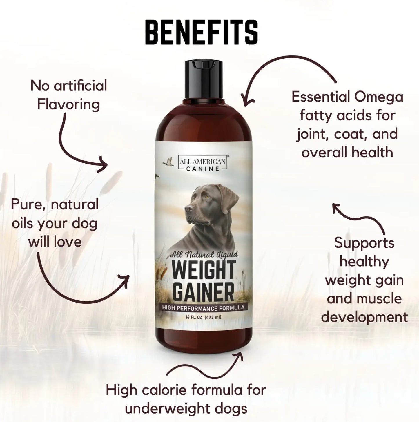 All American Canine Weight Gainer Liquid 16oz