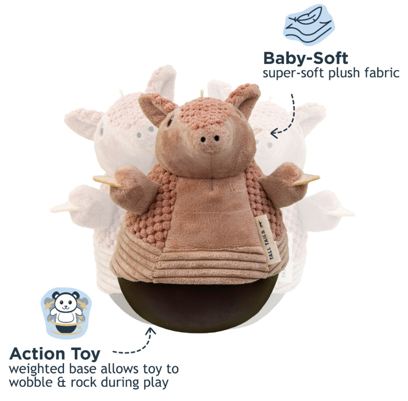 Tall Tails Rolly Armadillo 9in