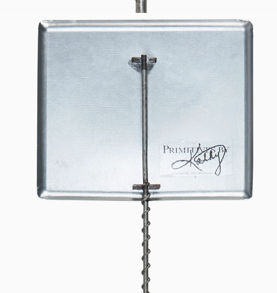 Back of sign is plain metal