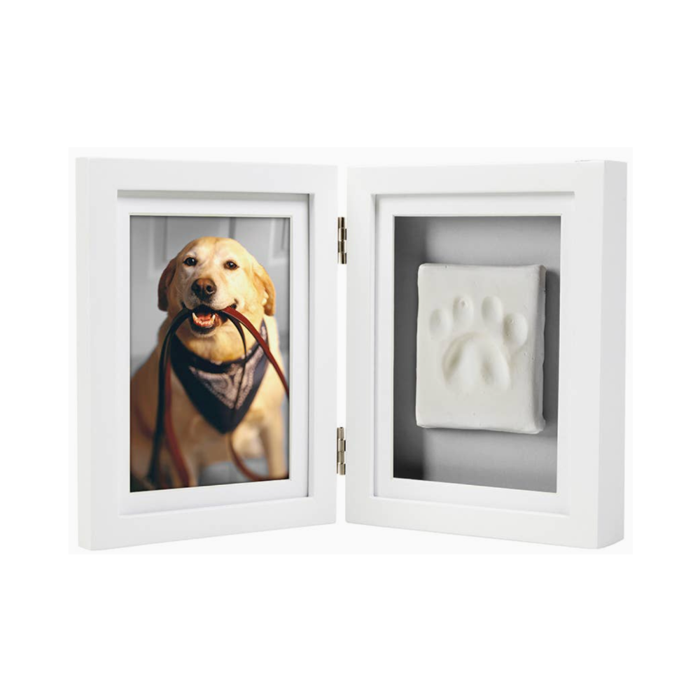 Memorial Photo Frame with Clay Impression Kit - White