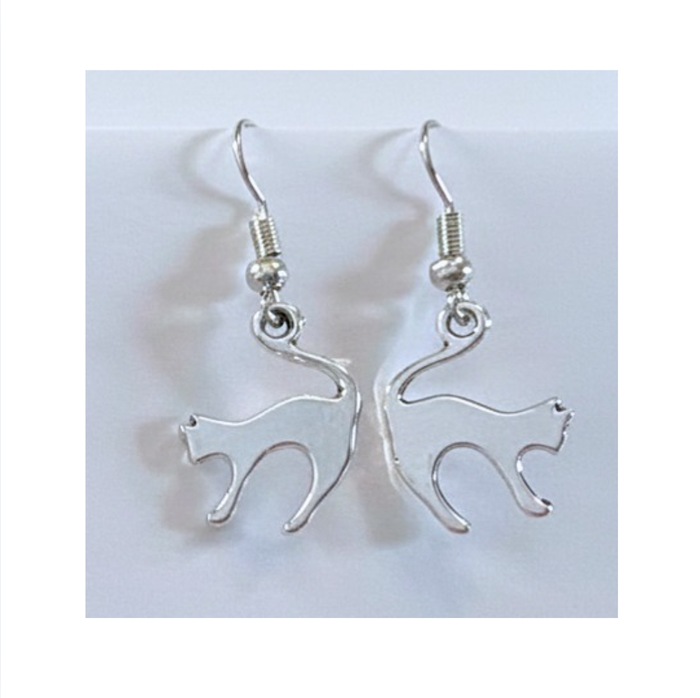 Fido's Arched Cat Earrings