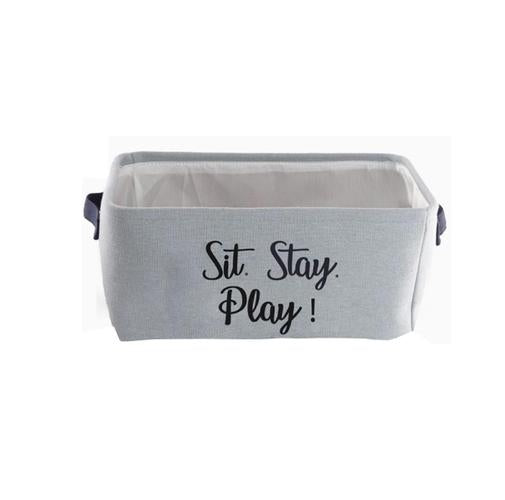 Sit. Stay. Play. Toy Bin Blue S -Disc.