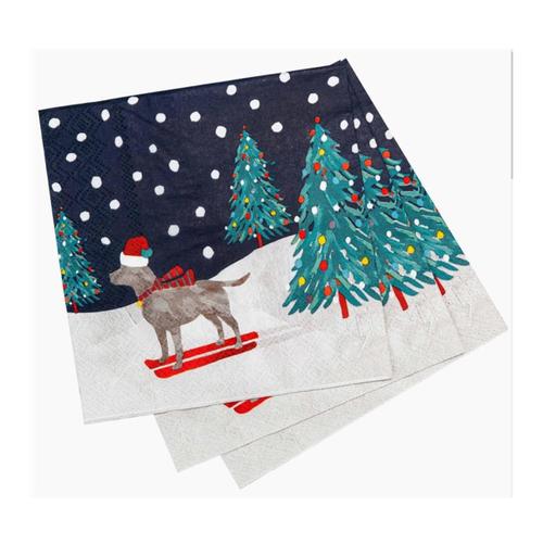 Ski Dog Holiday Napkins