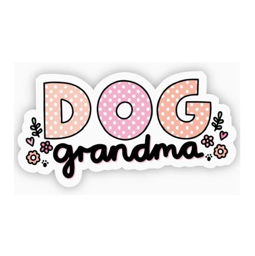 Dog Grandma (Polka Dots) Sticker