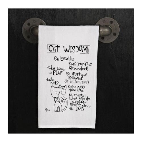 Cat Wisdom Tea Towel