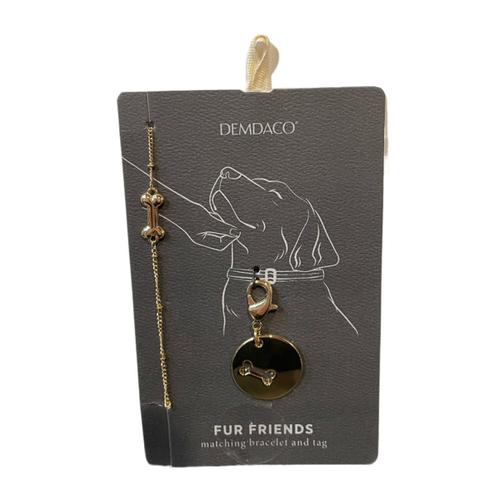 Collar Charm/Bracelet Set  Gold -Disc.