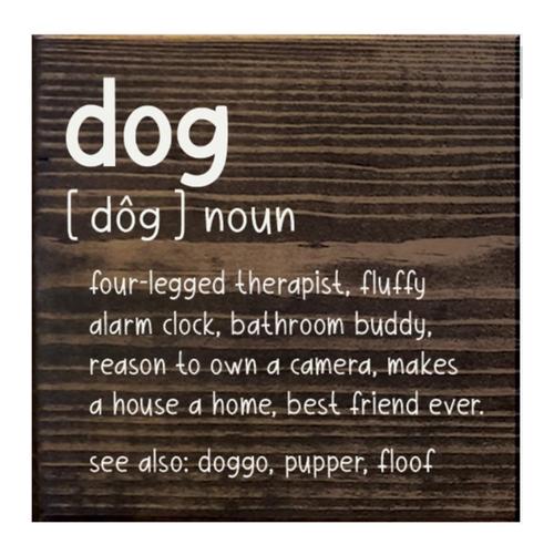 Dog (dog) Noun Sign -Walnut