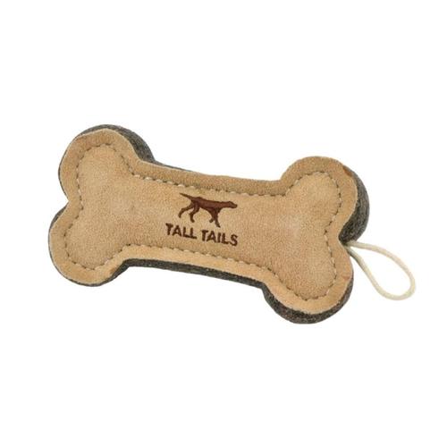 Tall Tails Leather Bone 6"