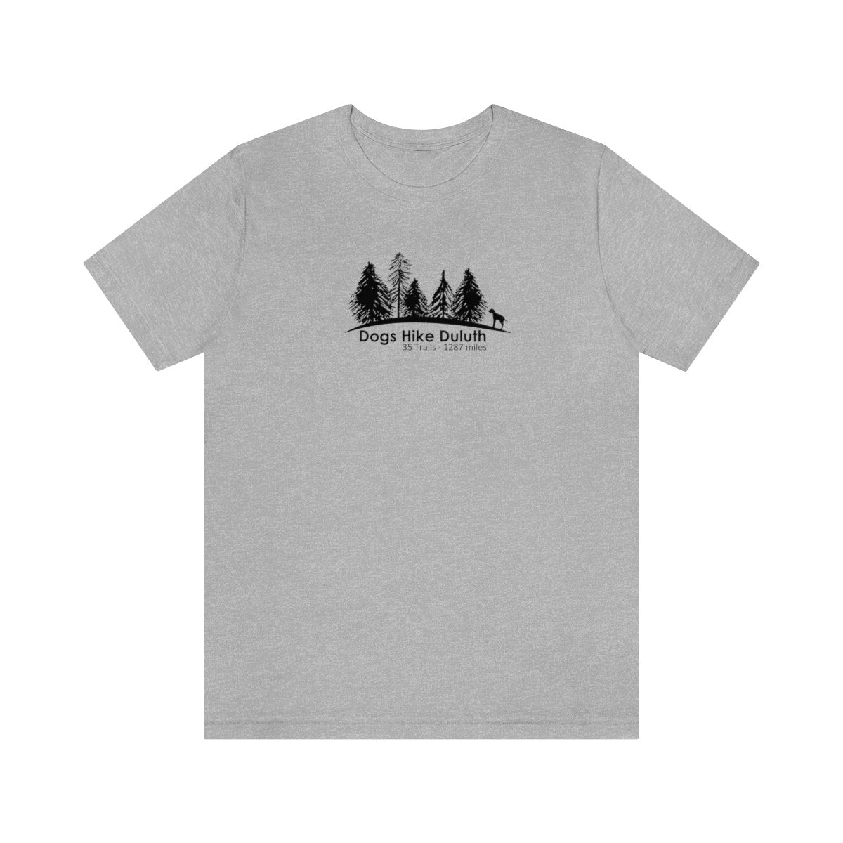 MN Nice "Dogs Hike Duluth" T-Shirt - Heather Gray -Disc.