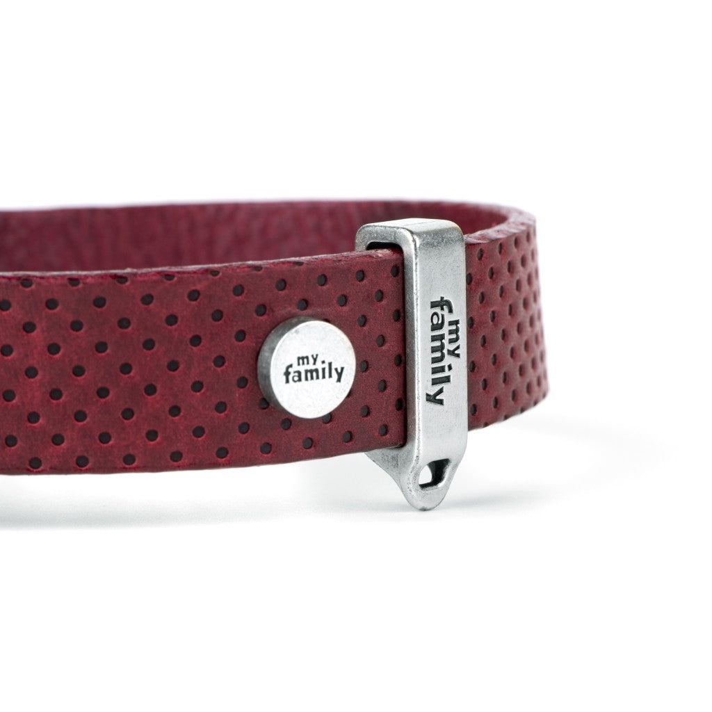MyFamily Monza Red Italian Leather Collar