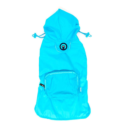 Fabdog Packaway Rain Coat Blue