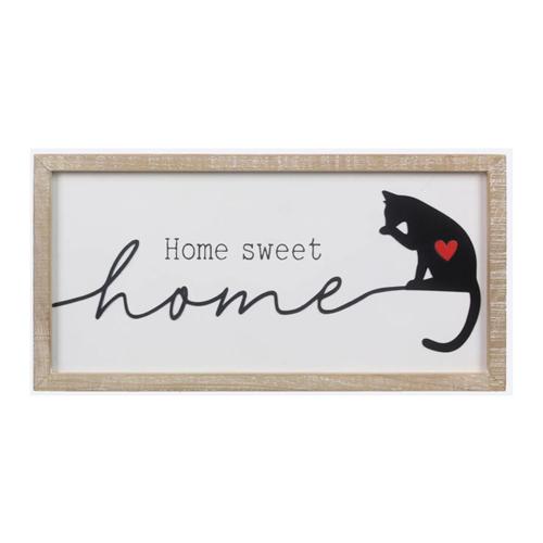 Home Sweet Home (cat w/heart) Sign