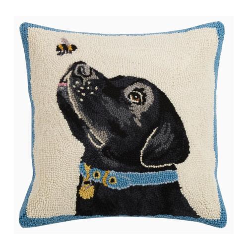 Black Lab w/Bee Hook Pillow