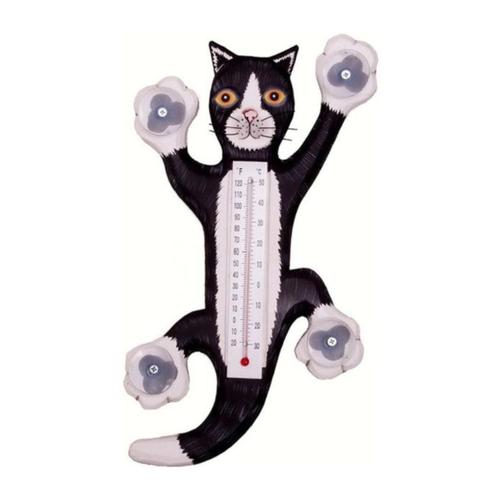 Black & White Cat Thermometer