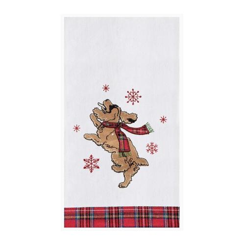 Dog Jumping Holiday Towel