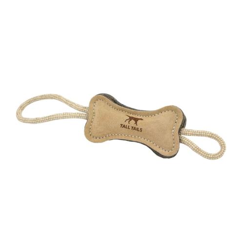 Tall Tails Leather Bone Tug 16"