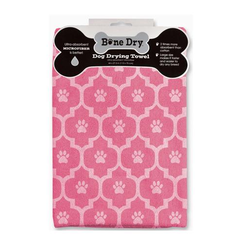 Bone Dry Pink Moroccan Pet Towel