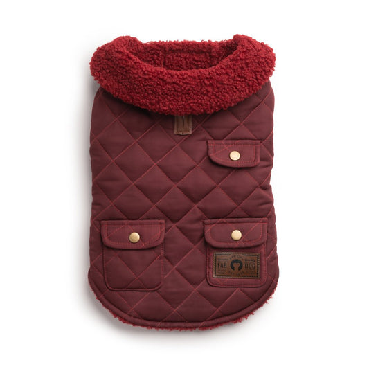 Fab Dog Quilted Burgundy
